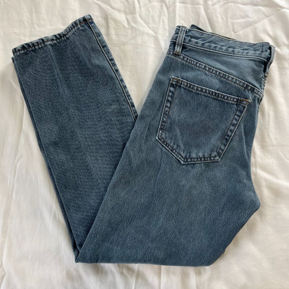 We The Free Medium Wash Cotton Wide Leg Button Fly High Waist Jeans | Size 26 - Picture 7 of 7